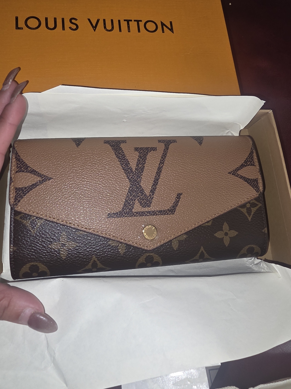 Louis Vuitton Monogram Large Logo Bifold Wallet in Brown